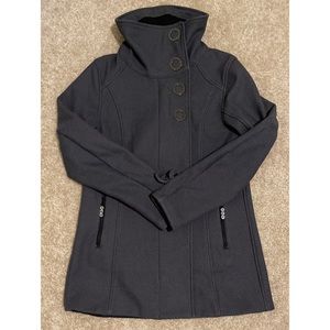 lululemon athletica Black High Collar Pea Coat